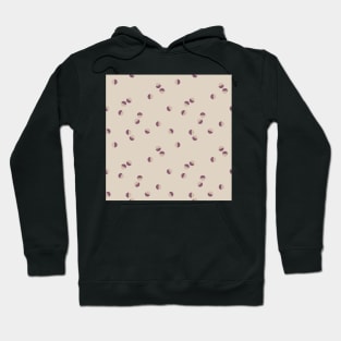 Scattered Dots Minimalist Geometric Pattern - Muted Beige Mauve Hoodie